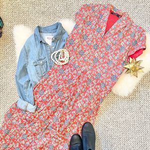 ✨LAUREN by Ralph Lauren Cottagecore Floral ‘90s Maxi Dress Women’s Size 14✨